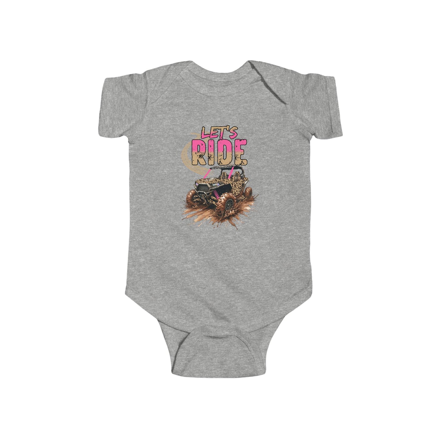 Infant Bodysuit — "Let's Ride" Monster Truck Baby Onesie