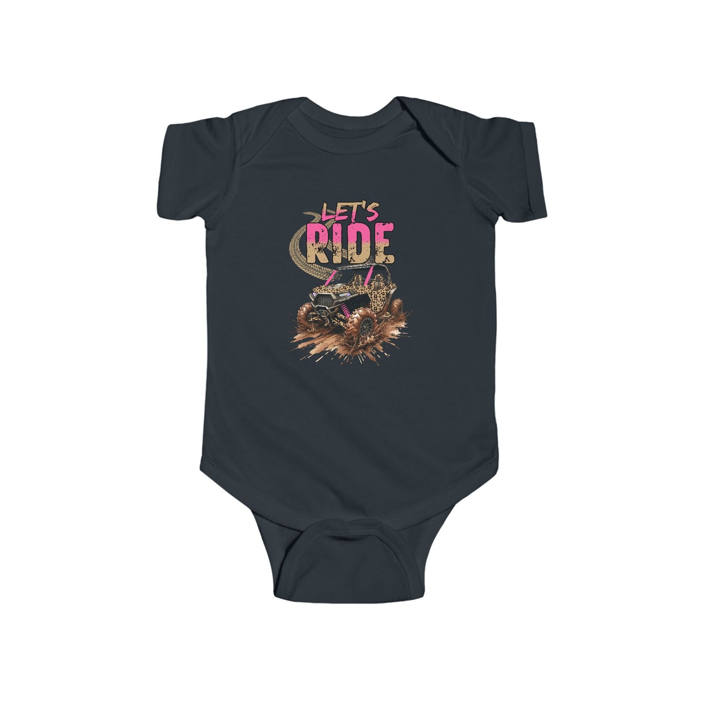 Infant Bodysuit — "Let's Ride" Monster Truck Baby Onesie
