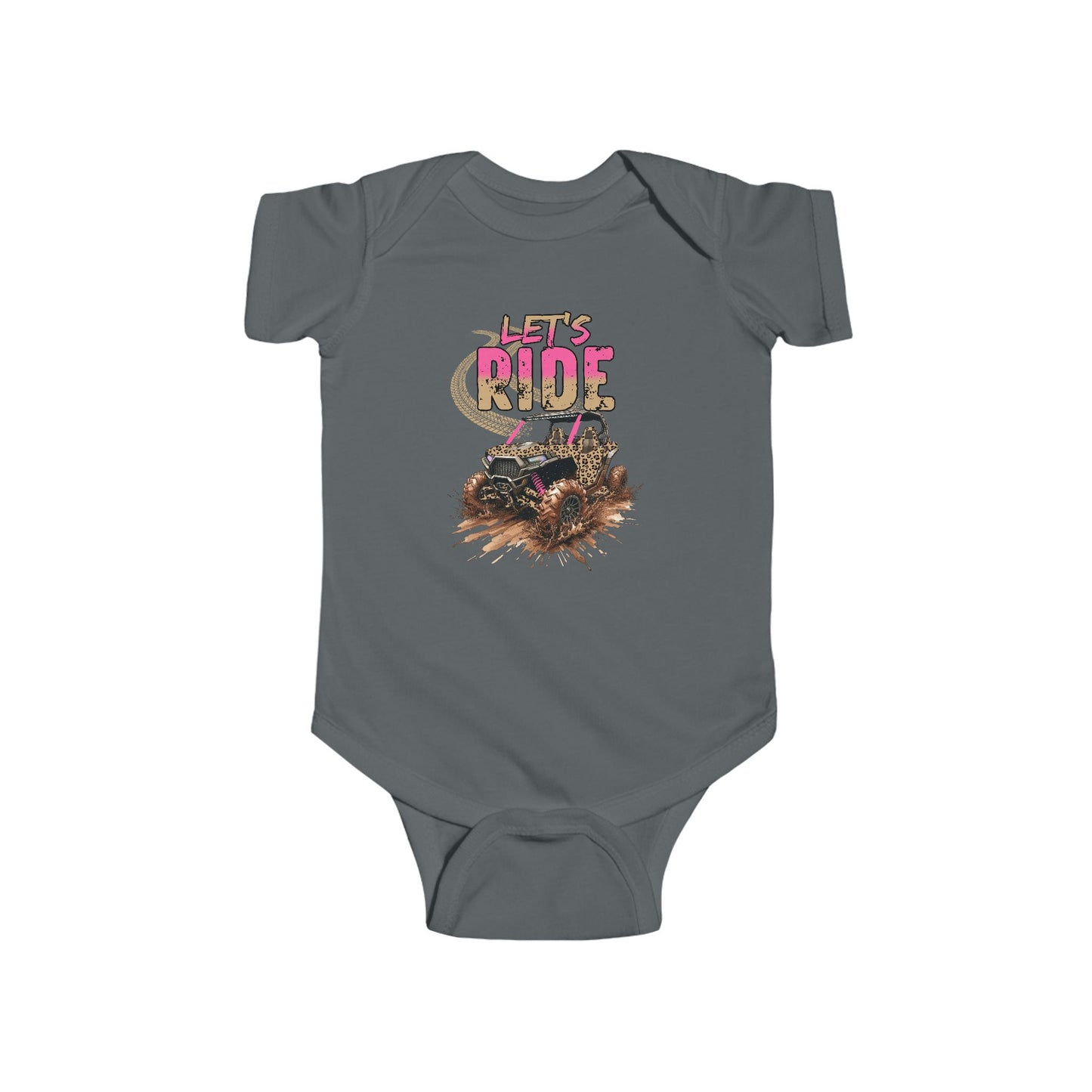 Infant Bodysuit — "Let's Ride" Monster Truck Baby Onesie