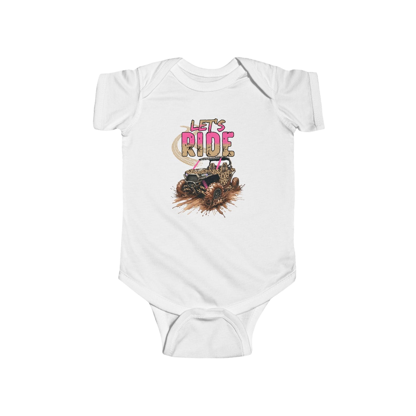 Infant Bodysuit — "Let's Ride" Monster Truck Baby Onesie